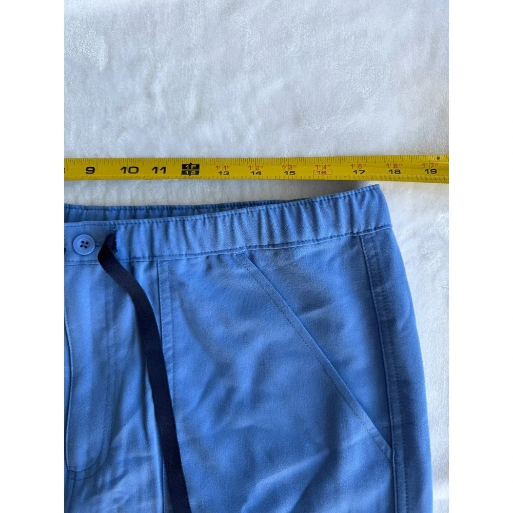 FIGS Cairo Cargo Scrub Pants L Blue Technical Collection Medical Professional